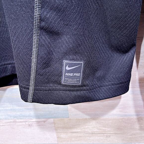 Nike Pro Combat Hyperwarm Lite Quarter Zip Pullover Black Dri Fit Mens Large - Picture 3 of 8